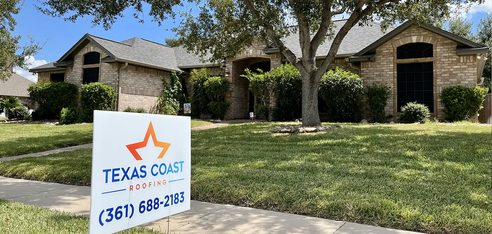 Texas Coast Roofing Sign