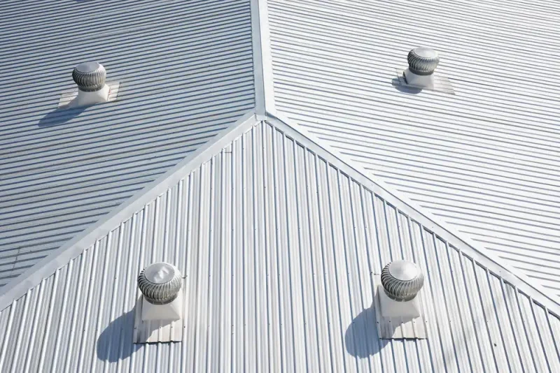 metal roof with vents