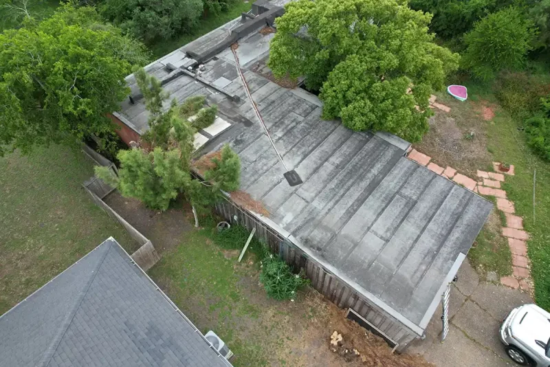 flat roof before
